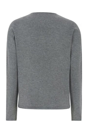 SRMarla O-neck Roll Edge knit SR219-208 | Medium Grey Melange | Strik fra Soft Rebels