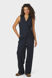 Samara Melange Waistcoat | Navy | Vest fra Neo Noir