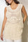 Crochet Tank | Beige | Top fra Avery