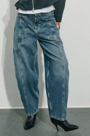 Rosy Galleon Jeans Ankle | Vintage Blue | Jeans fra Mos Mosh