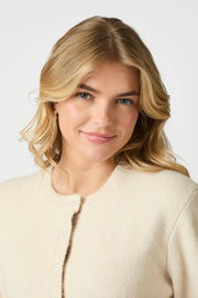Mixie Knit Cardigan | Ivory | Strik fra Neo Noir
