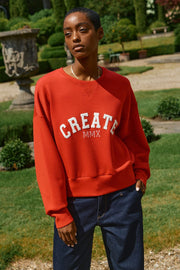 Celli O-LS Sweatshirt   | Chinese Red | Sweats fra Mos Mosh