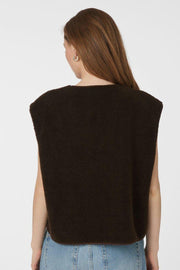 Mariko Teddy Vest | Dark Brown | Vest fra Neo Noir