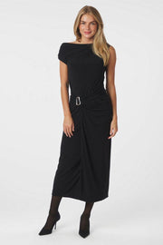 Minja Drapy Dress | Black | Kjole fra Neo Noir