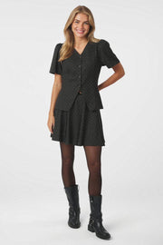 Jules B Pinstripe Blouse | Antracit | Bluse fra Neo Noir