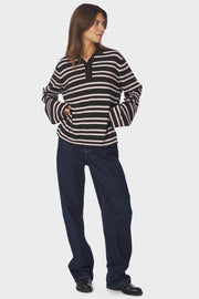 Mala Polo Knit Blouse | Dark Brown | Strik fra Neo Noir