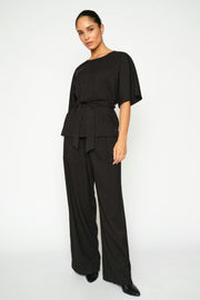 Evie Bellevue Pant Regular | Black | Bukser fra Mos Mosh