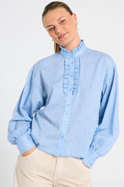 Raya Shirt 205214 | Wedgewood Melange | Skjorte fra Freequent