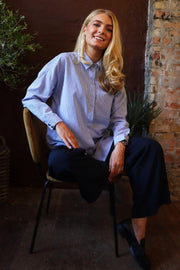 Sara Ls Shirt | Blue Diamond Stripe | Bluse fra Liberté