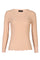 Natalia Ls Round Neck  Blouse | Rose Creme Gold Stripe