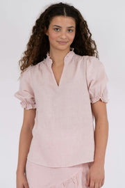 Odesa Linen Blouse | Rose Smoke | Bluse fra Neo Noir