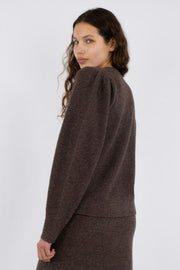 Nuna Knit Cardigan | Brown Melange | Cardigan fra Neo Noir