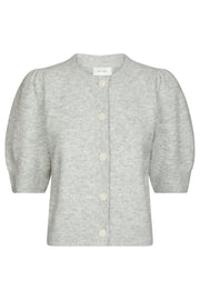 Trudy Deco Knit Cardigan | Light Grey Melange | Strik fra Neo Noir
