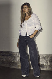 Annah Tie Blouse 35135 | White | Skjorte fra Co'couture