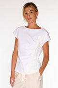 Jia t-shirt S/S | White | T-Shirt fra Gustav – nedsat