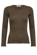 Elaine O-LS Seamless Tee   | Sea Turtle | Bluse fra Mos Mosh