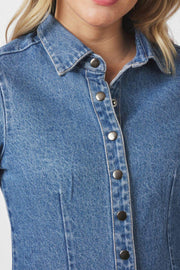 Rosa D Shirt | Vintage Blue | Bluse fra Neo Noir