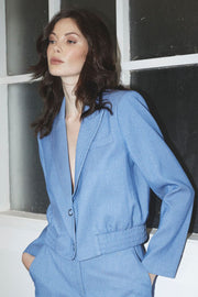Tobber Denim Blazer 30319 | Blue | Blazer fra Co'couture