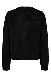 Fro O Neck Cardigan | Black | Strik fra Liberté