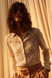 Kether Lace Shirt  | Ecru | Skjorte fra Mos Mosh