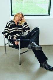 Flow Pullover 206651 | Black W. Moonbeam Melange | Strik fra Freequent