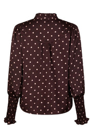 Camisa Dot Blouse | Burgundy | Bluse fra Neo Noir