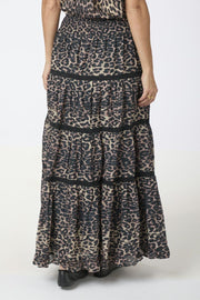 Felicia Leo Voile Skirt | Leopard | Nederdel fra Neo Noir