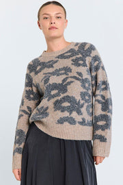 Pantea Pullover 207132 | Morel Mel. W. Med. Grey Mel. | Strik fra Freequent