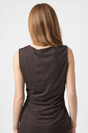 Liblana Mesh Top | Dark Brown | Bluse fra Neo Noir