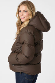 Fox C Puffer Jacket | Dark Brown | Jakke fra Neo Noir