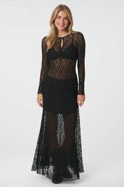 Matria Lace Blouse | Black | Bluse fra Neo Noir