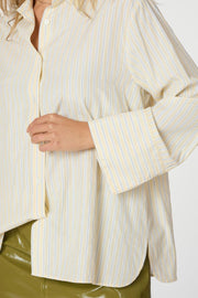 Dita Stripes Shirt | Light Yellow | Skjorte fra Neo Noir