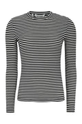 SRFenja Stripe O-neck Top SR124-303 | Black | T-shirt fra Soft Rebels