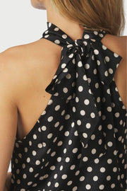 Jos Dot Top | Black | Bluse fra Neo Noir