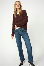 Thora V-Neck Knit | Fudge | Strik fra Mos Mosh
