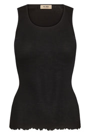 Elaine Seamless Silk Tank Top  | Black | T-shirt fra Mos Mosh