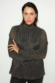 Ximena Glam LS blouse | Phantom | Bluse fra Mos Mosh