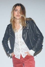 Frances Biker Jacket  | Black | Læderjakke fra Mos Mosh