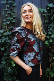Winnie Blouse | Bordeaux Silver | Bluse fra Liberté