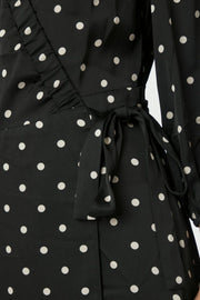 Malinga Dot Dress | Black | Kjole fra Neo Noir