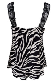 Bea Lace Top | Zebra | Tee'S & Tops fra Black Colour