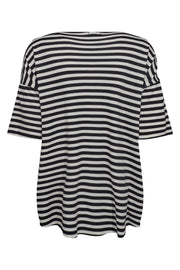 Alma Tshirt | Black Creme Stripe | T-shirt fra Liberté