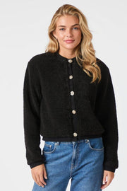 Limo Fluffy Knit Cardigan | Black | Cardigan fra Neo Noir