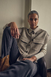 Naomi Perla Grigio Jeans Regular | Grey | Jeans fra Mos Mosh