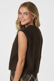Everest Knit Vest | Brown | Strik fra Neo Noir