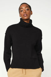 Rola Bine Rollneck Knit | Black | Strik fra Mos Mosh
