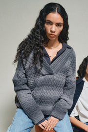 HMild Wave Knit  | Black | Strik fra HEYANNO