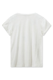 Laura O-SS Glam Tee | White | T-shirt fra Mos Mosh
