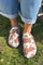 Cow Print Slip ons | Camel Cow | Mules fra Lazy Bear