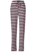 Natalia Straight Pants | Schwarzer Kaugummi Weißer Streifen | Hose von Liberté